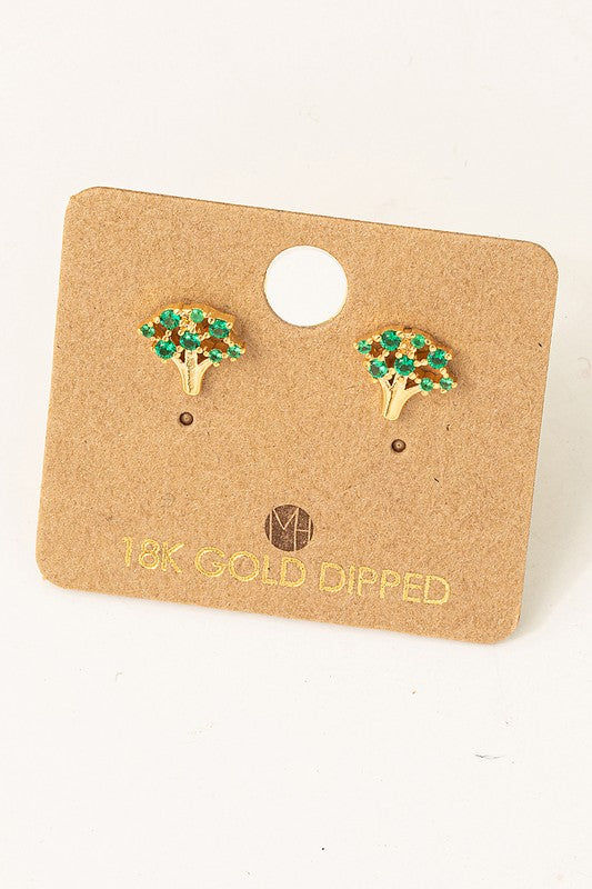 Mini Tree Stud Earrings