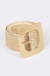 Straw Gold Elastic Belt