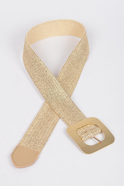 Straw Gold Elastic Belt