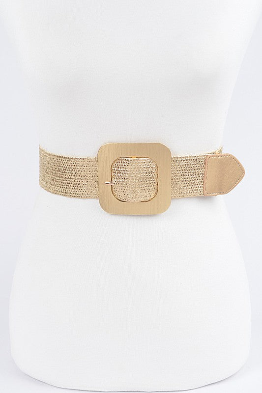 Straw Gold Elastic Belt