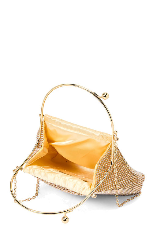 Lixet Rhinestone Shoulder Gold Bag