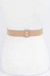 Multi Metal Nude Plus Size Elastic Belt