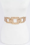 Multi Metal Nude Plus Size Elastic Belt