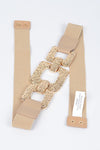 Multi Metal Nude Plus Size Elastic Belt