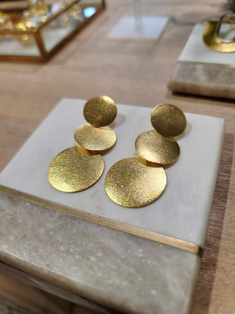 Layered Circular Gold Earrings