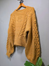 Crochet Caramel Around Neck Knit Top