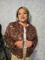 Sequin Shaggy Jacket