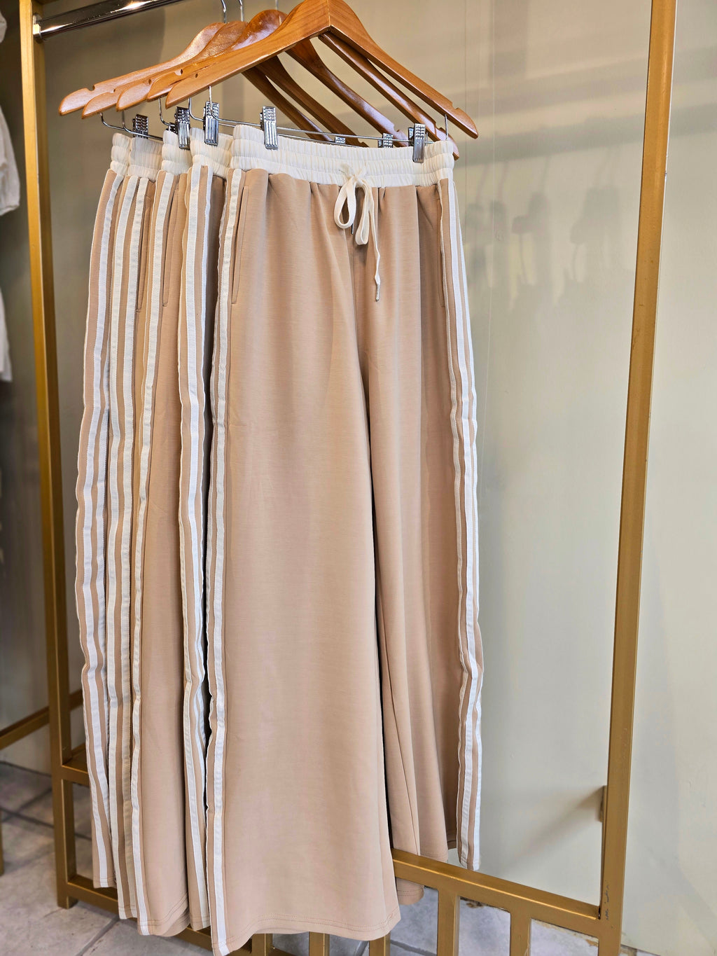 パンツ Polysooem : 25SS / STRIPE SUMMER PANTS (BEIGE) STRIPE SUMMER PANTS, BEIGE - polysooem