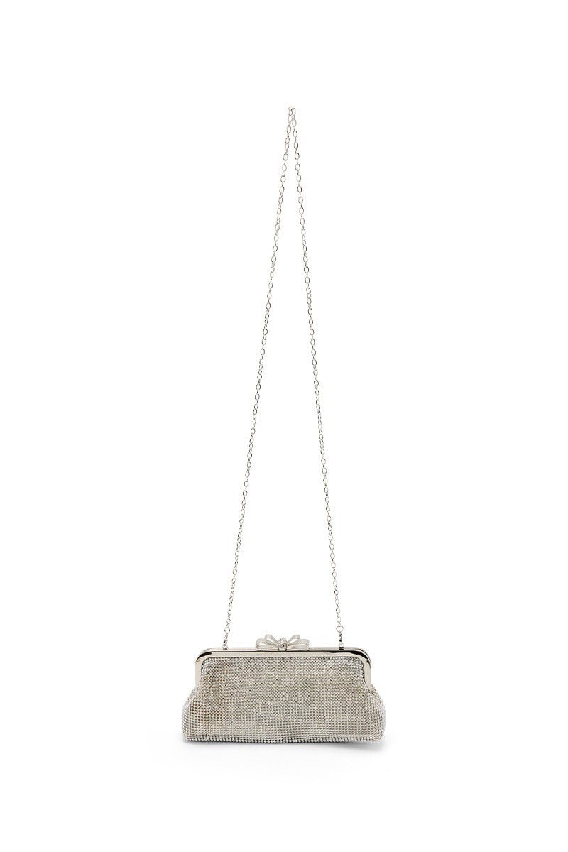 Amir Rhinestone Silver Clutch - vientostheshop