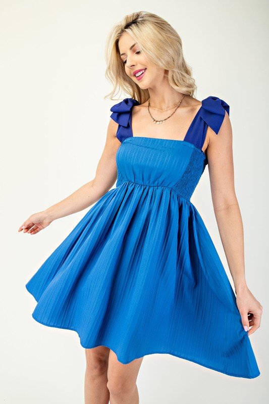Blue Bows Babydoll Dress - vientostheshop