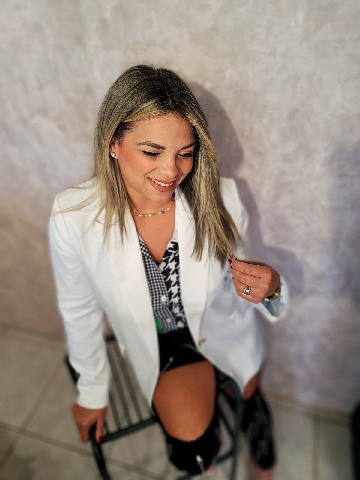 Cold White Chic Blazer - vientostheshop