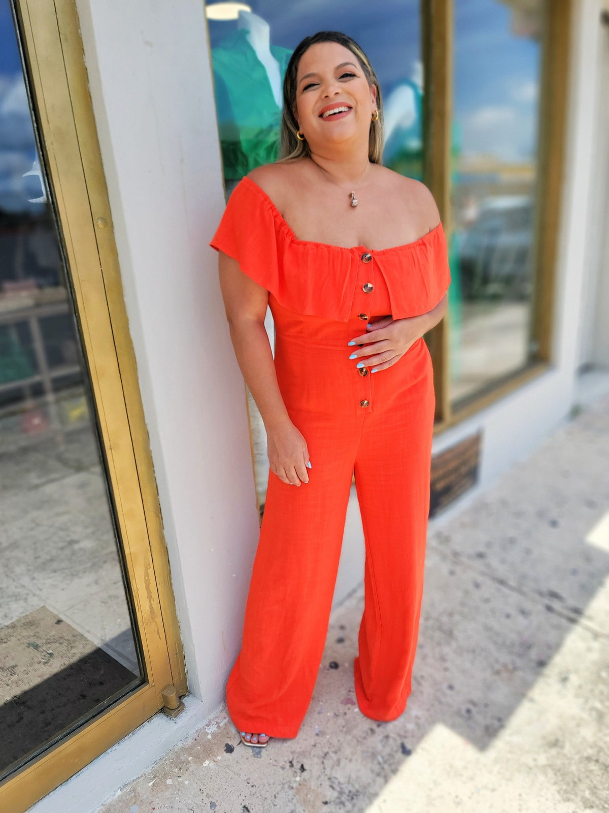 Divine Tomato Jumpsuit - vientostheshop
