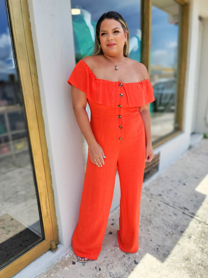 Divine Tomato Jumpsuit - vientostheshop
