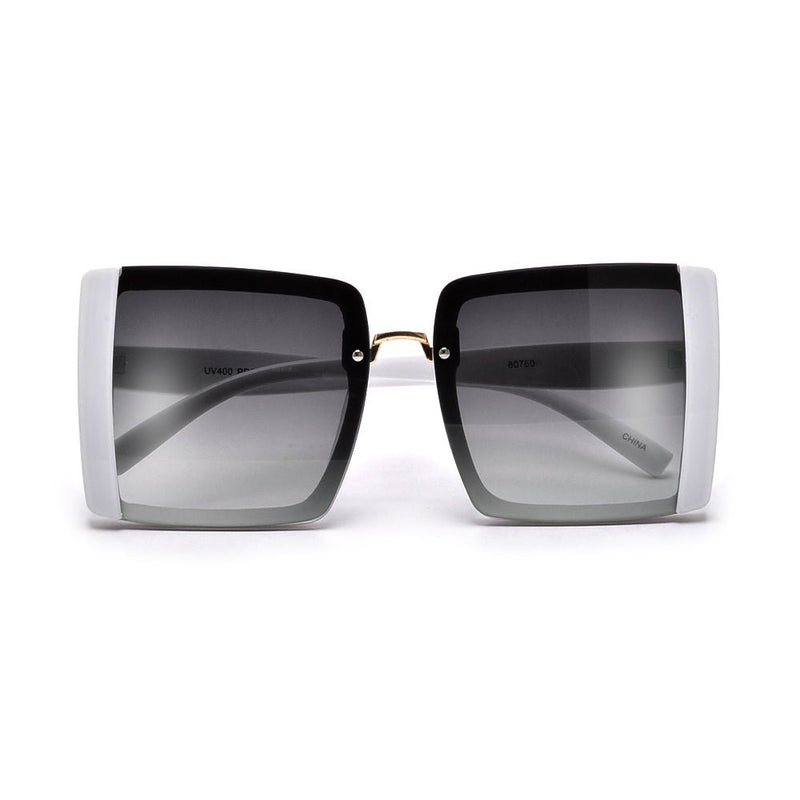 Fashionable Gray Square Frame Sunglasses - vientostheshop