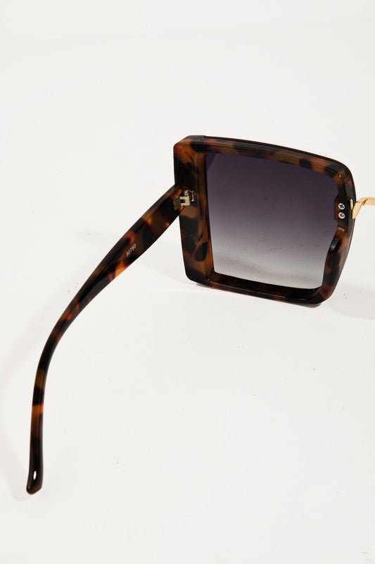 Fashionable Print Square Frame Sunglasses - vientostheshop