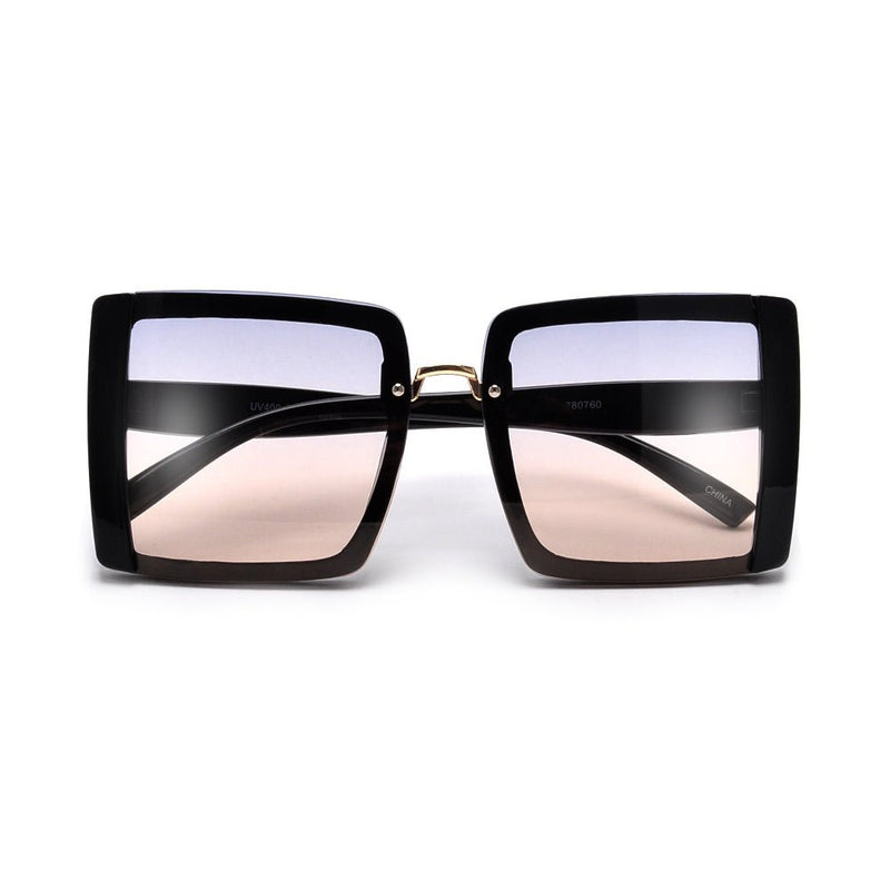 Fashionable Two Tone Square Frame Sunglasses - vientostheshop