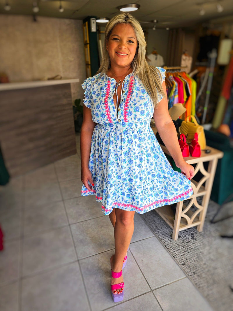 Flowers and Details Neon Dress - vientostheshop