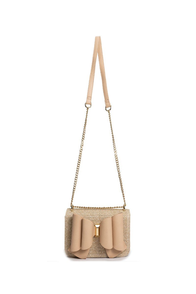 Honey Sun Straw Nude Crossbody - vientostheshop