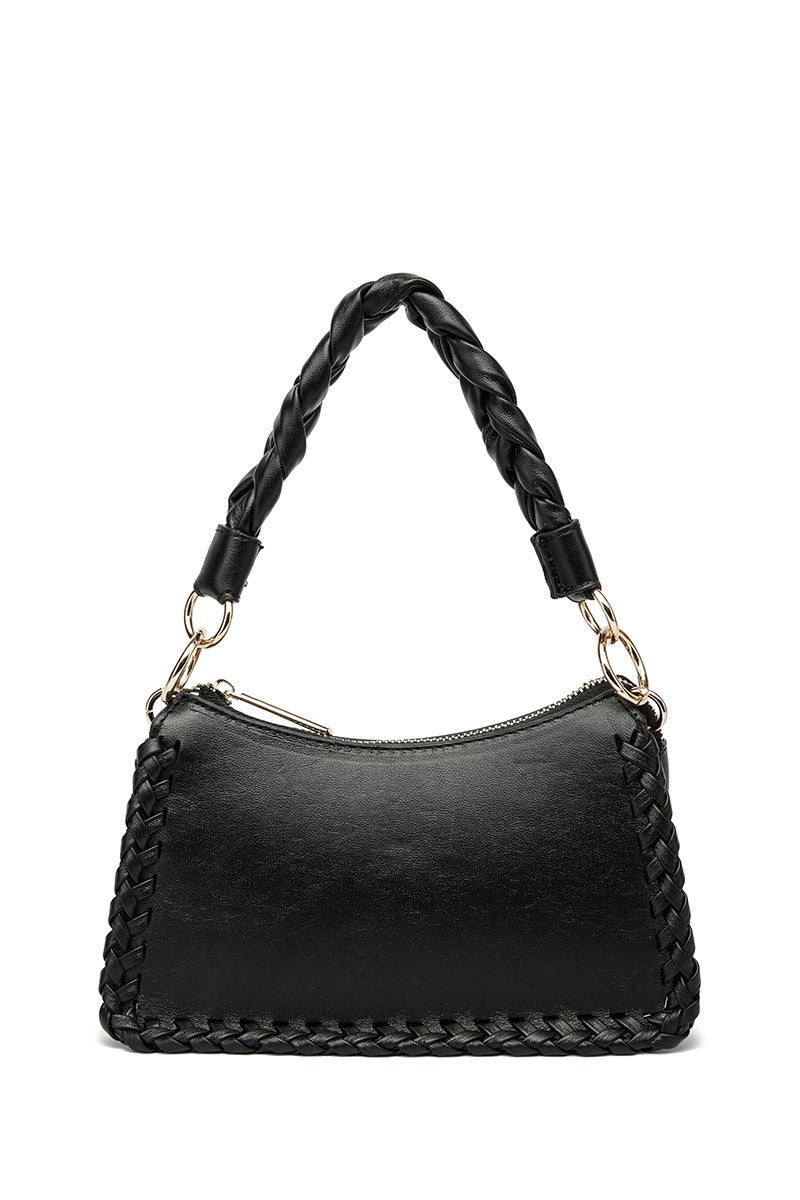 Kora Braided Black Crossbody - vientostheshop