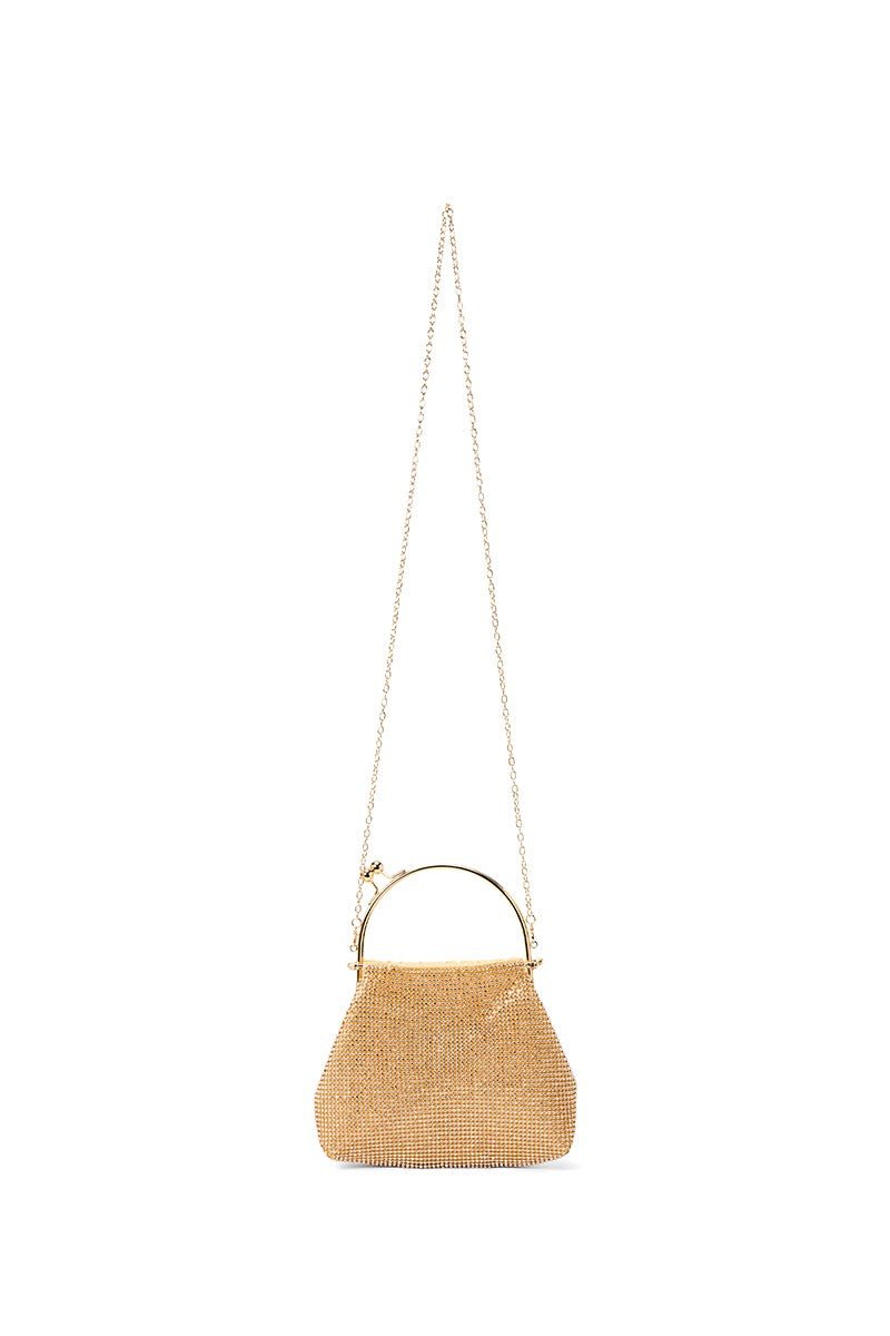 Lixet Rhinestone Shoulder Gold Bag - vientostheshop