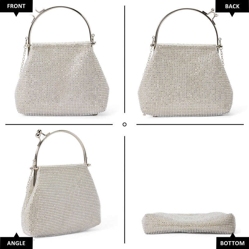 Lixet Rhinestone Shoulder Silver Bag - vientostheshop