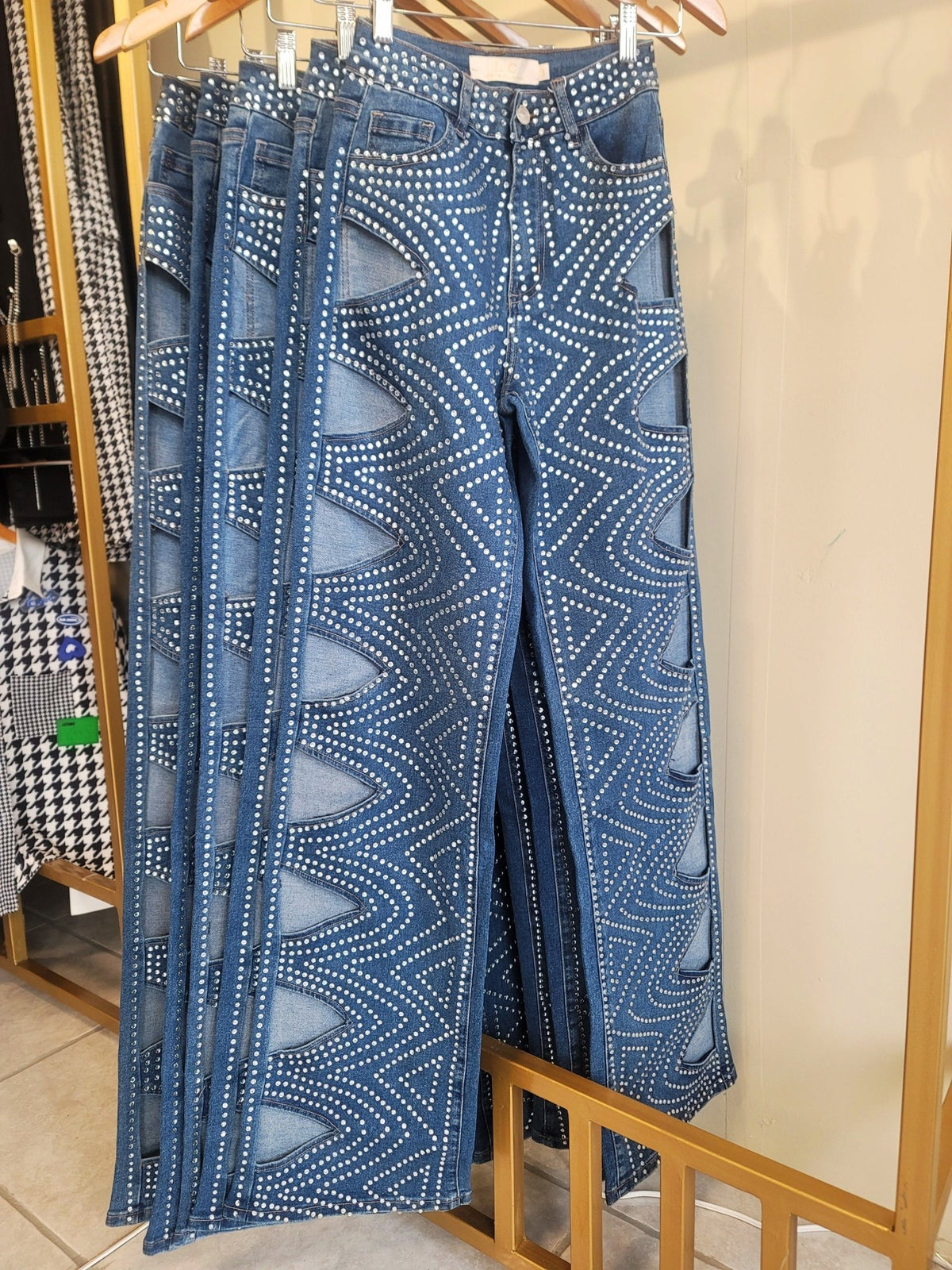 More Brightness High Waist Jeans with Side Opening - vientostheshop