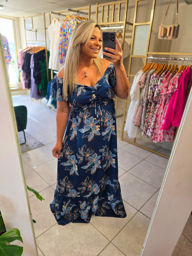 Navy Gio Maxi Dress - vientostheshop