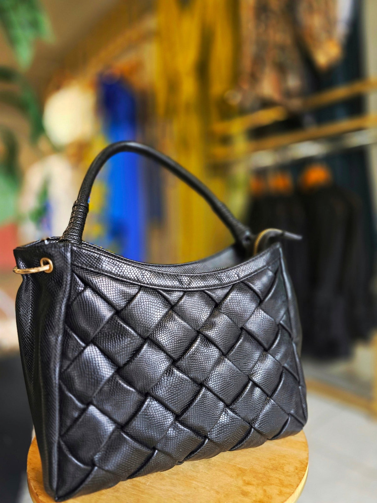 Noir Woven Tote Bag - vientostheshop