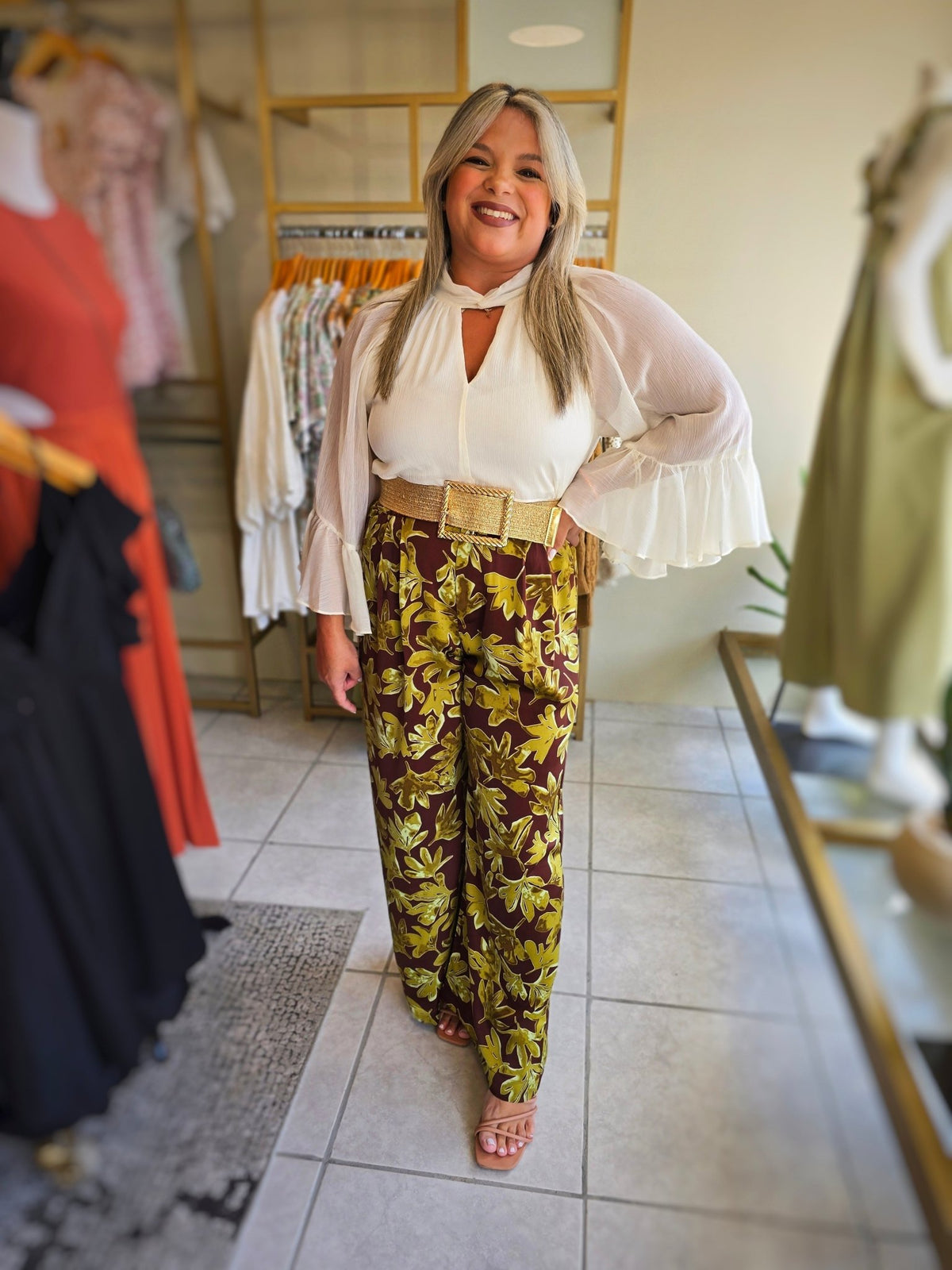 Olive Brown Wide Pants9 - vientostheshop