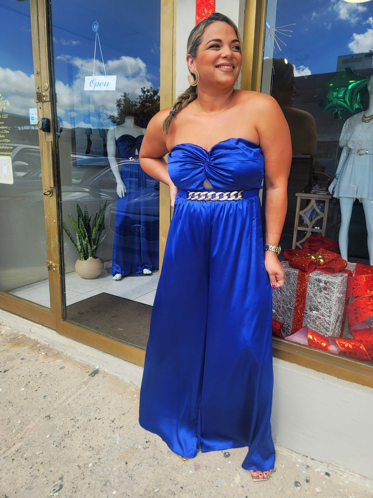 Perfect Satin Jumpsuit with Belt - vientostheshop