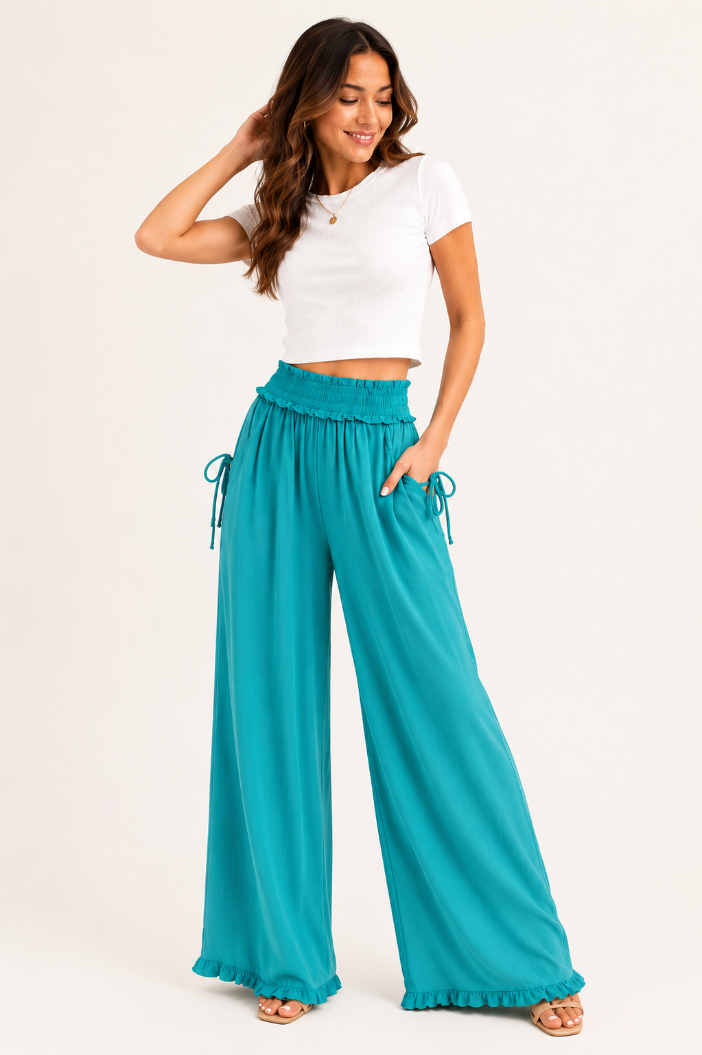 Turquoise Flow Pants
