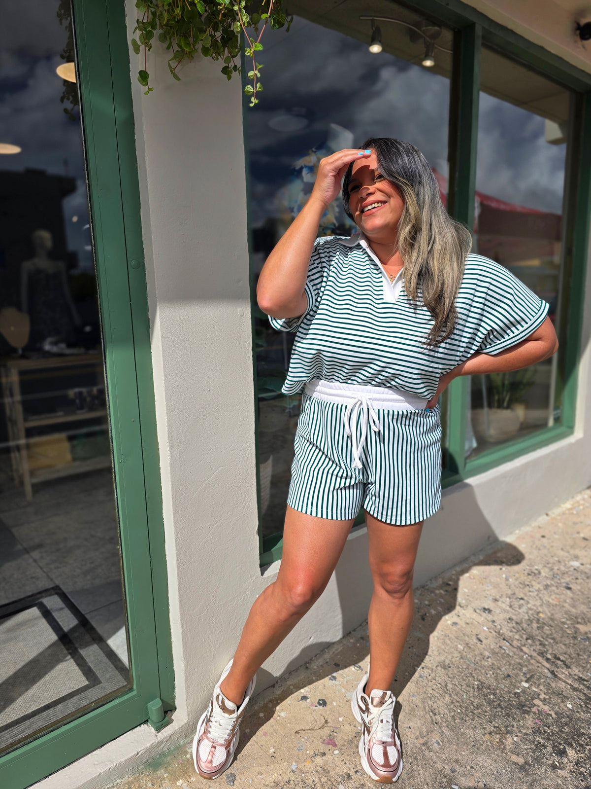 Coastal Striped Two-Piece Set