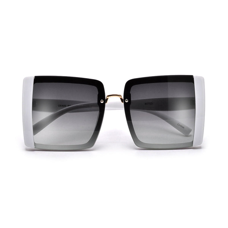 Fashionable Gray Square Frame Sunglasses