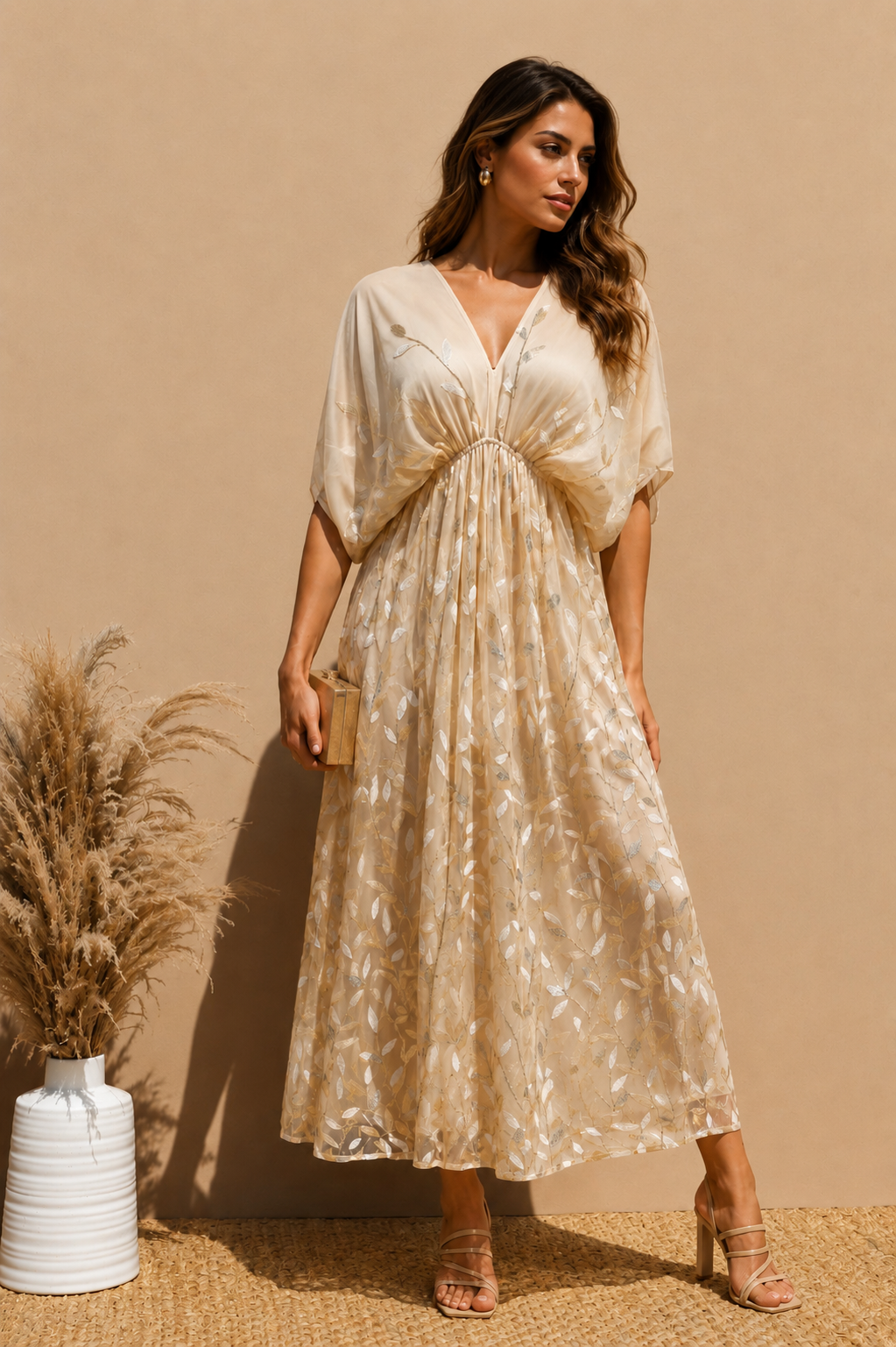 Golden Leaves Gown Dress