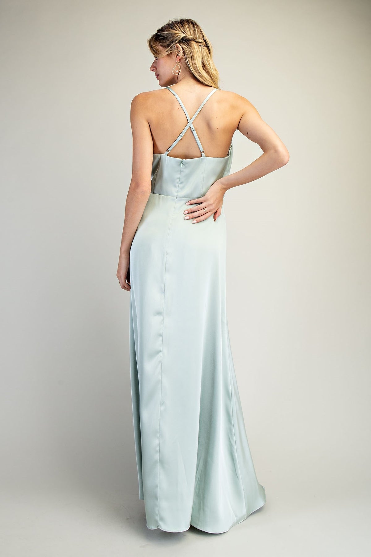 Satin Luxury Maxi Dress Black / Medium