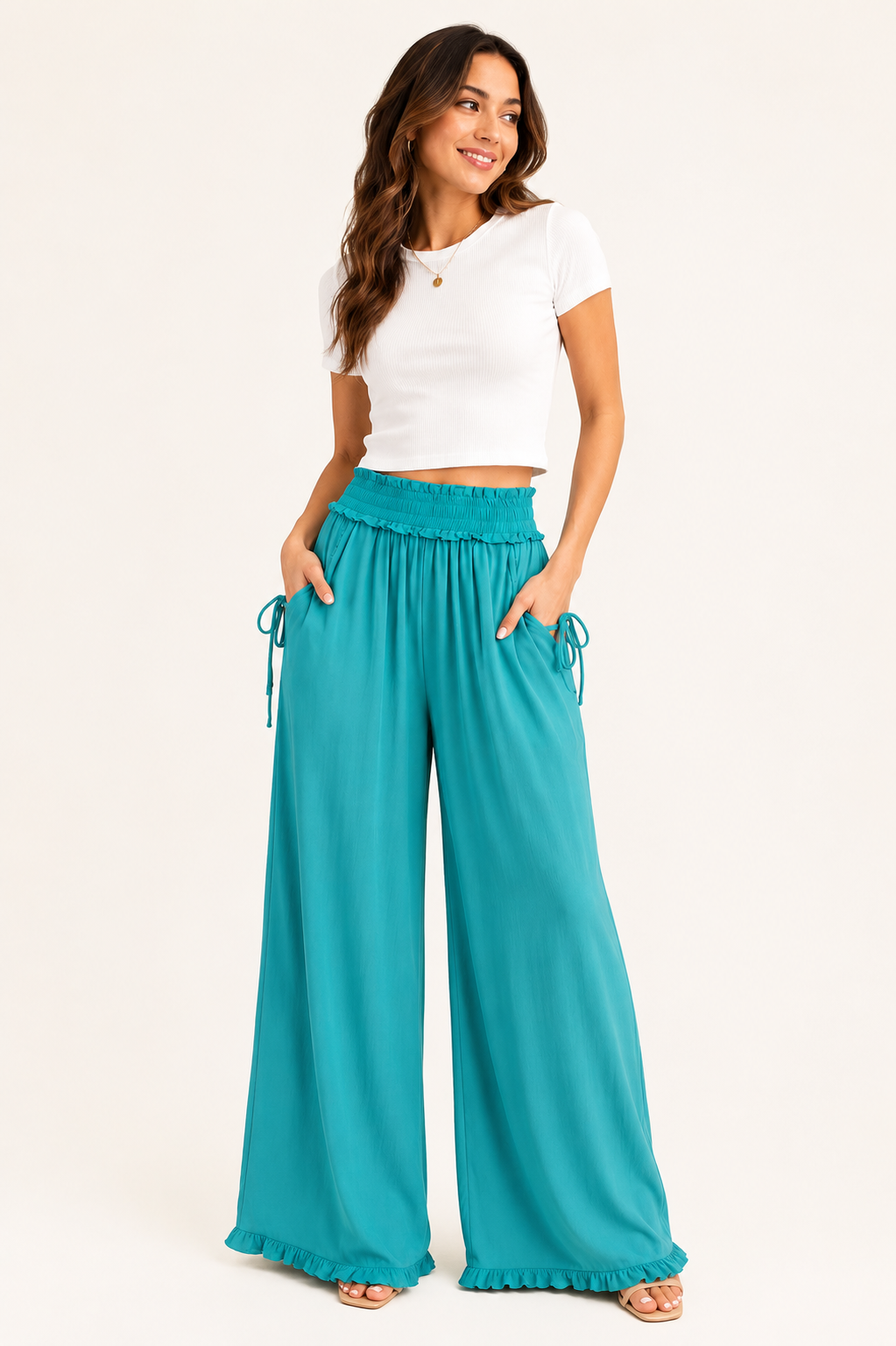 Turquoise Flow Pants