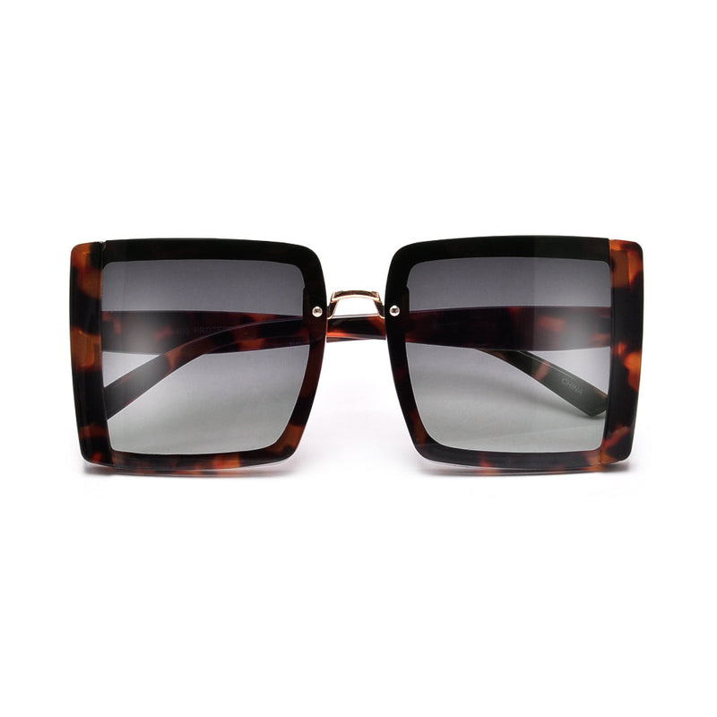 Fashionable Print Square Frame Sunglasses