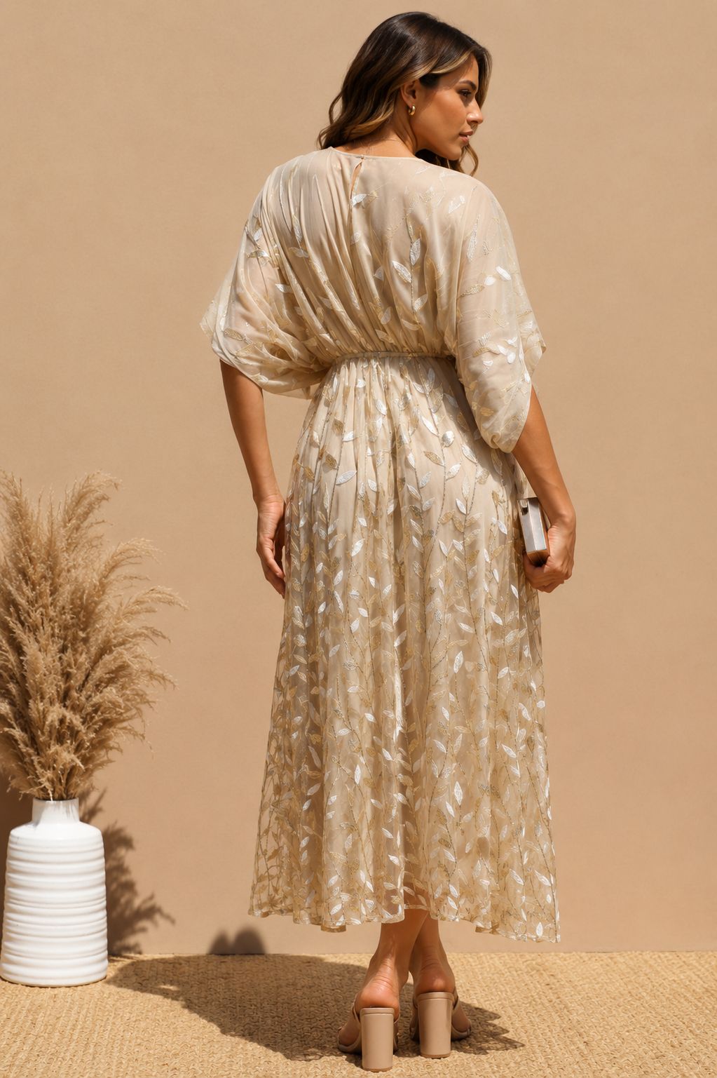 Golden Leaves Gown Dress