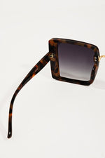 Fashionable Print Square Frame Sunglasses