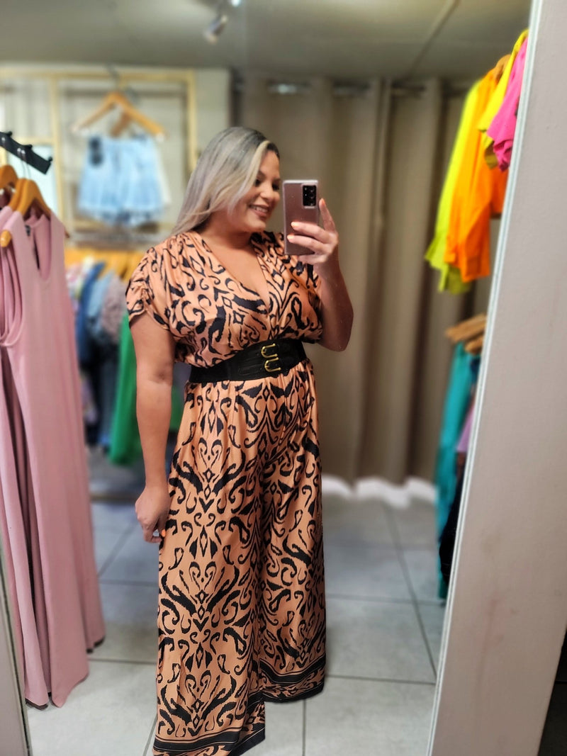 Samba Gold Jumpsuit with Belt - vientostheshop