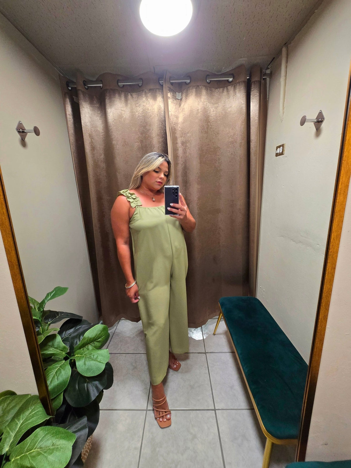 Wide Leg and Shirred Ruffle Strap Jumpsuits - vientostheshop