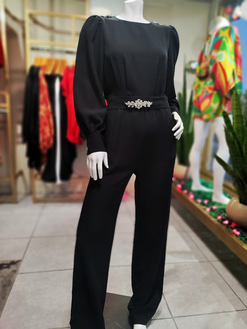 Starry Night Jumpsuit with Belt