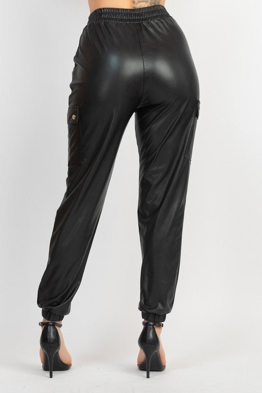 Leather Like Joggers - vientostheshop